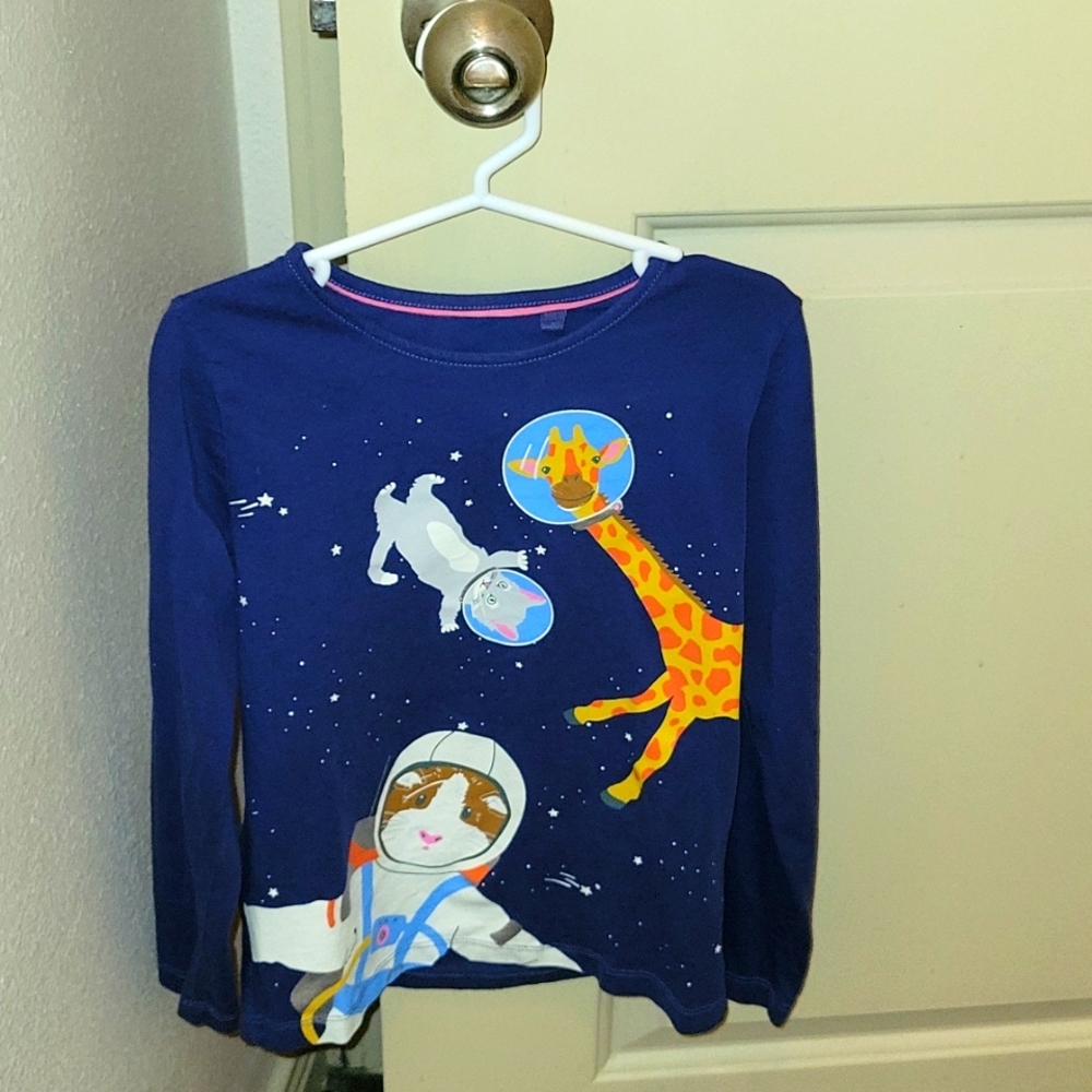 Girl's t shirt, size 7/8 years old, blue, BODEN